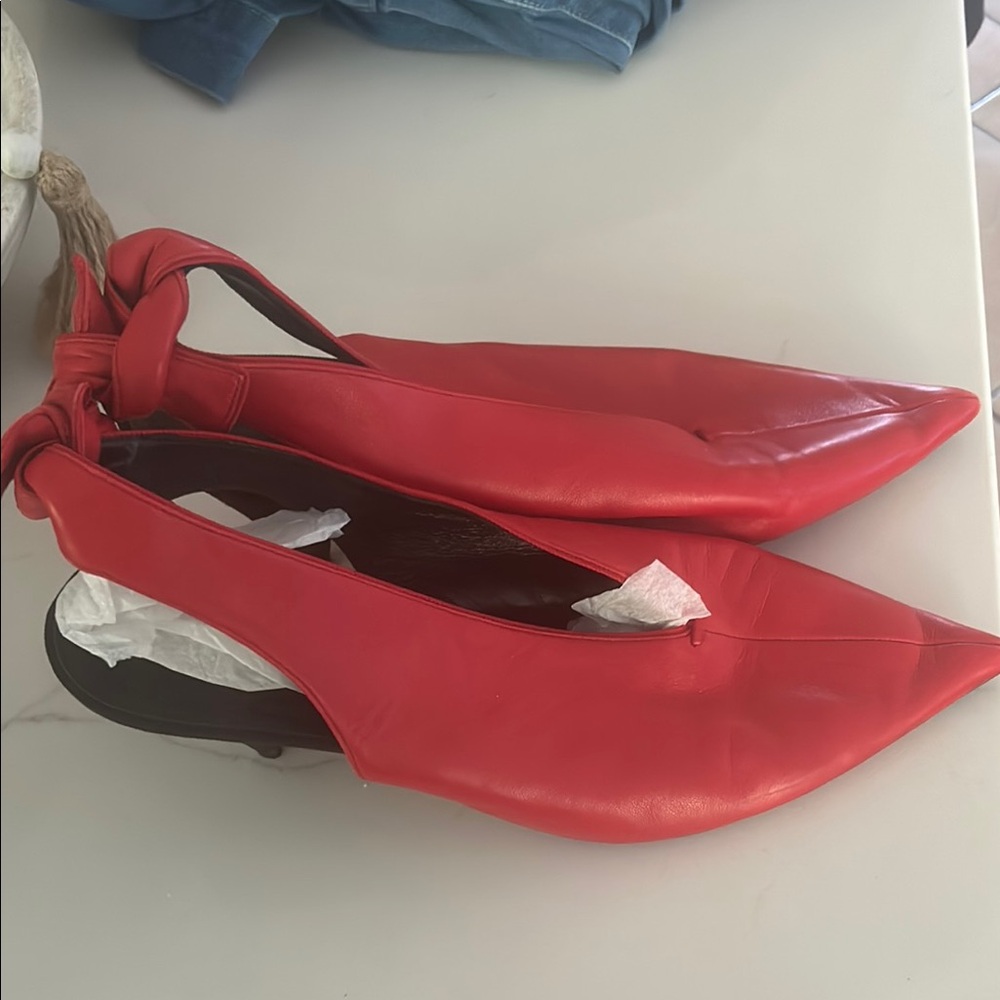 Celine Red Heels Modern Design blk suede heel
